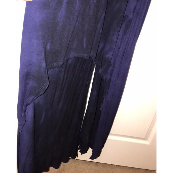 FREE PEOPLE Jersey Dress, Medium, High Low Halter Back Blue summer dress - Picture 15 of 15